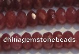 CRZ1026 15.5 inches 4*6mm faceted rondelle AA grade ruby beads