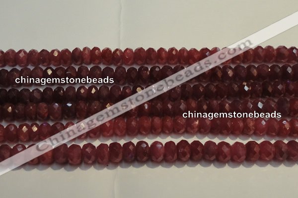 CRZ1029 15.5 inches 3*5mm faceted rondelle AAA grade ruby beads