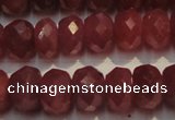 CRZ1031 15.5 inches 5*7mm faceted rondelle AAA grade ruby beads