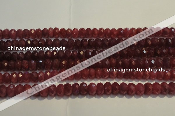 CRZ1031 15.5 inches 5*7mm faceted rondelle AAA grade ruby beads