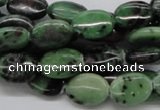 CRZ11 15.5 inches 10*14mm oval ruby zoisite gemstone beads wholesale