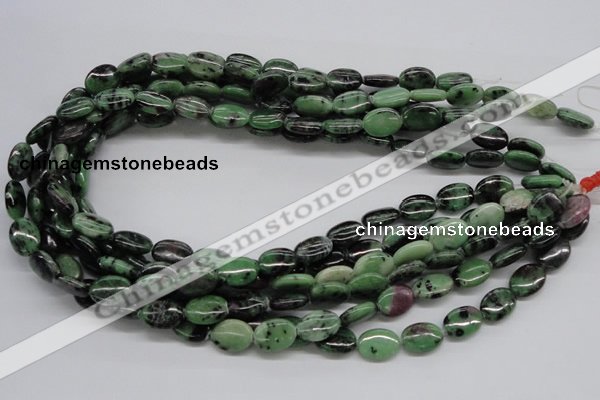 CRZ11 15.5 inches 10*14mm oval ruby zoisite gemstone beads wholesale