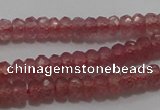 CRZ1100 15.5 inches 2*4mm faceted rondelle AAA+ grade ruby beads