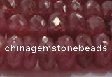 CRZ1104 15.5 inches 5*8mm faceted rondelle AAA+ grade ruby beads