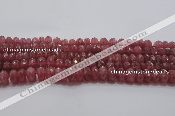 CRZ1104 15.5 inches 5*8mm faceted rondelle AAA+ grade ruby beads