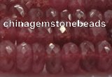 CRZ1105 15.5 inches 6*10mm faceted rondelle AAA+ grade ruby beads