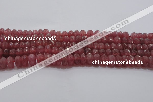 CRZ1105 15.5 inches 6*10mm faceted rondelle AAA+ grade ruby beads