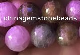 CRZ1132 15.5 inches 8mm faceted round ruby sapphire beads