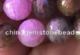 CRZ1133 15.5 inches 10mm faceted round ruby sapphire beads