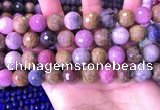 CRZ1145 15.5 inches 12mm faceted round ruby sapphire beads