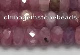 CRZ1150 15.5 inches 3*5mm faceted rondelle natural ruby beads