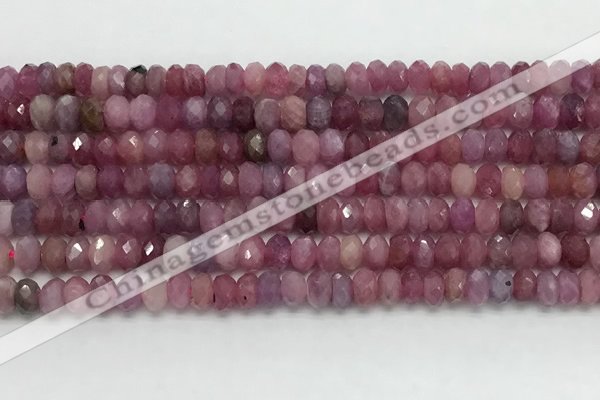 CRZ1151 15.5 inches 3.5*5.5mm faceted rondelle natural ruby beads