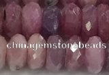 CRZ1154 15.5 inches 5*9mm faceted rondelle natural ruby beads