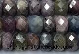 CRZ1168 15 inches 4*6mm faceted rondelle ruby sapphire beads