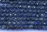 CRZ1170 15 inches 2mm faceted round sapphire beads