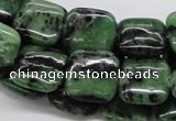 CRZ15 15.5 inches 15*15mm square ruby zoisite gemstone beads wholesale