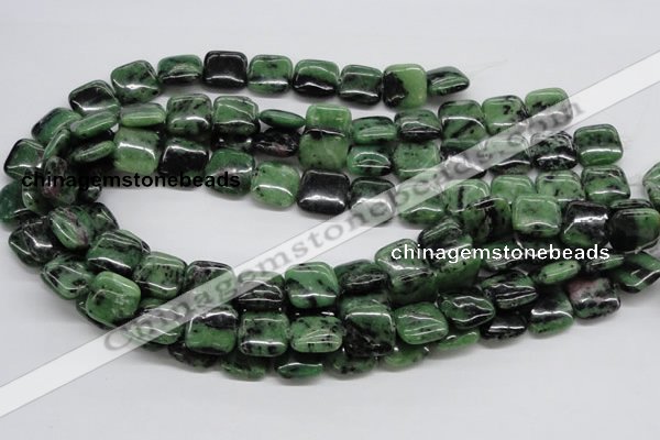 CRZ15 15.5 inches 15*15mm square ruby zoisite gemstone beads wholesale