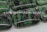 CRZ19 15.5 inches 22*30mm rectangle ruby zoisite gemstone beads