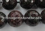 CRZ208 15.5 inches 20mm faceted round ruby zoisite gemstone beads