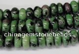 CRZ21 15.5 inches 5*10mm rondelle ruby zoisite gemstone beads