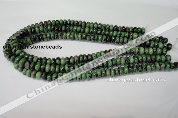 CRZ21 15.5 inches 5*10mm rondelle ruby zoisite gemstone beads