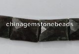 CRZ245 15.5 inches 15*20mm faceted rectangle ruby zoisite gemstone beads