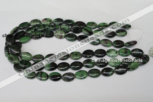 CRZ32 15.5 inches 13*18mm oval ruby zoisite gemstone beads