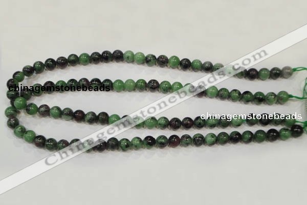 CRZ452 15.5 inches 8mm round ruby zoisite gemstone beads