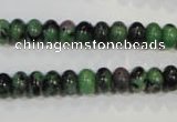 CRZ460 15.5 inches 5*8mm rondelle ruby zoisite gemstone beads