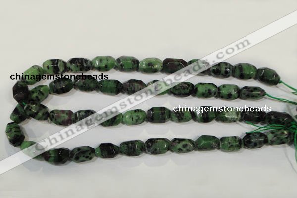 CRZ466 15.5 inches 12*18mm faceted nuggets ruby zoisite gemstone beads