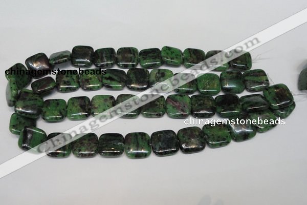 CRZ47 15.5 inches 18*18mm square ruby zoisite gemstone beads