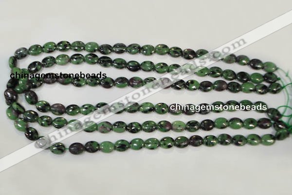 CRZ479 15.5 inches 8*10mm oval ruby zoisite gemstone beads