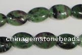 CRZ480 15.5 inches 10*14mm oval ruby zoisite gemstone beads