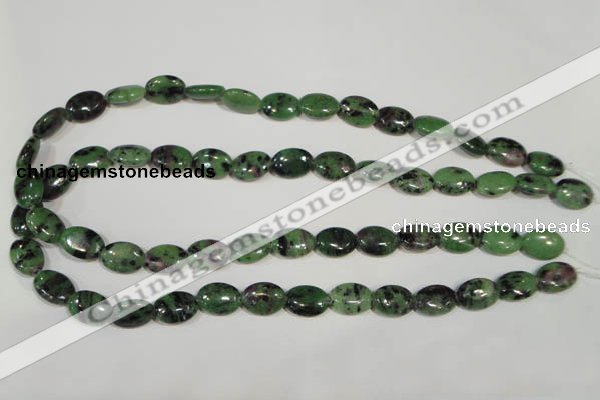 CRZ480 15.5 inches 10*14mm oval ruby zoisite gemstone beads