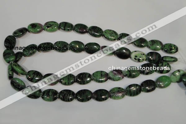 CRZ482 15.5 inches 13*18mm oval ruby zoisite gemstone beads