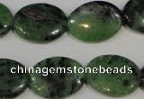 CRZ483 15.5 inches 15*20mm oval ruby zoisite gemstone beads