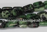 CRZ50 15.5 inches 8*12mm rectangle ruby zoisite gemstone beads