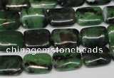 CRZ51 15.5 inches 10*14mm rectangle ruby zoisite gemstone beads