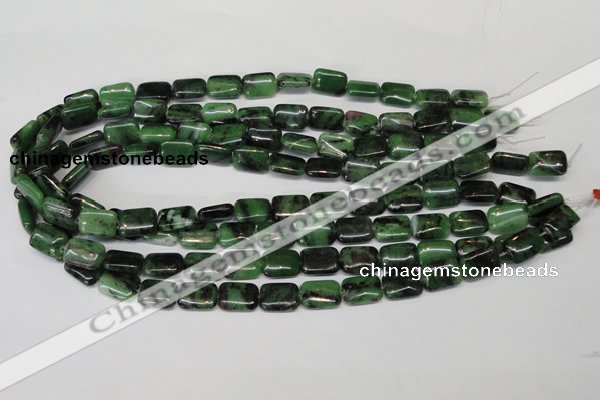 CRZ51 15.5 inches 10*14mm rectangle ruby zoisite gemstone beads