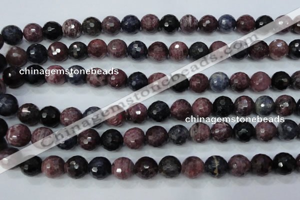 CRZ513 15.5 inches 10mm faceted round natural ruby sapphire beads