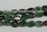 CRZ59 15.5 inches 6*8mm oval ruby zoisite gemstone beads