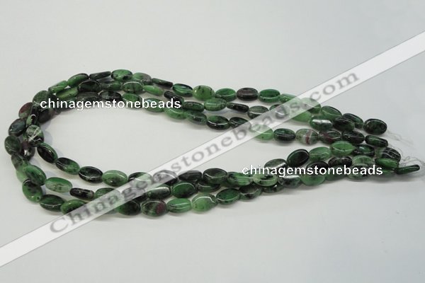 CRZ60 15.5 inches 8*12mm oval ruby zoisite gemstone beads