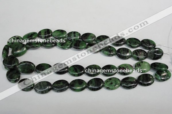 CRZ61 15.5 inches 15*20mm oval ruby zoisite gemstone beads