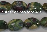 CRZ615 15.5 inches 13*18mm oval New ruby zoisite gemstone beads