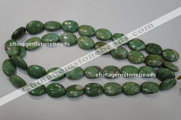 CRZ616 15.5 inches 15*20mm oval New ruby zoisite gemstone beads