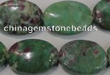 CRZ617 15.5 inches 18*25mm oval New ruby zoisite gemstone beads