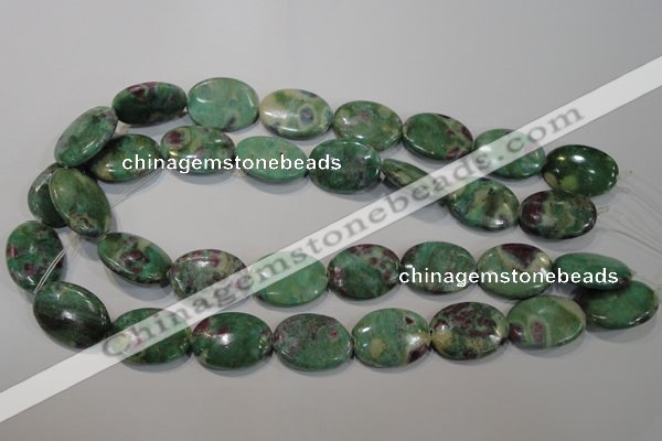 CRZ617 15.5 inches 18*25mm oval New ruby zoisite gemstone beads