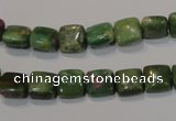 CRZ630 15.5 inches 8*8mm square New ruby zoisite gemstone beads