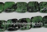 CRZ65 15.5 inches 14*14mm square ruby zoisite gemstone beads