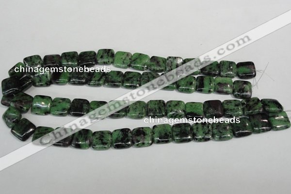 CRZ65 15.5 inches 14*14mm square ruby zoisite gemstone beads